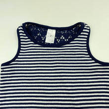 Load image into Gallery viewer, Girls Target, navy stripe singlet / tank top, EUC, size 7,  