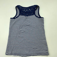 Load image into Gallery viewer, Girls Target, navy stripe singlet / tank top, EUC, size 7,  