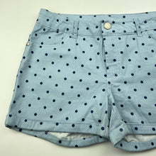Load image into Gallery viewer, Girls Miss Understood, blue stretch cotton shorts, adjustable, GUC, size 14,  