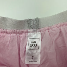 Load image into Gallery viewer, Girls Kids &amp; Co, cotton lined pink &amp; silver tulle party skirt, elasticated, FUC, size 7,  