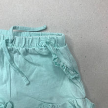 Load image into Gallery viewer, Girls Dymples, aqua cotton shorts, elasticated, EUC, size 000,  