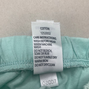 Girls Dymples, aqua cotton shorts, elasticated, EUC, size 000,  