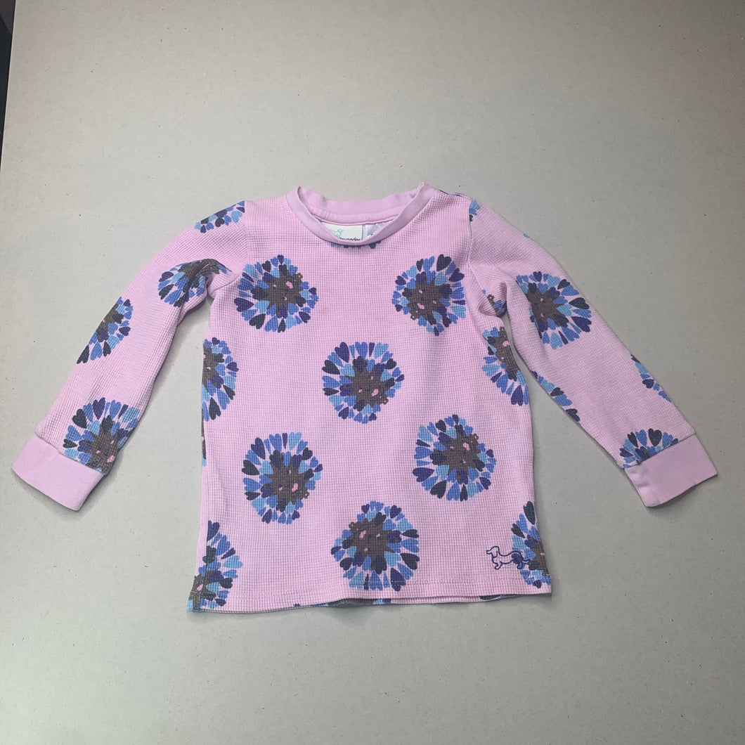 Girls Peter Alexander, waffle long sleeve pyjama top, FUC, size 2,  