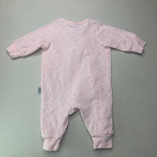 Load image into Gallery viewer, Girls Bilbi, pink stretchy romper, hearts, FUC, size 0000,  