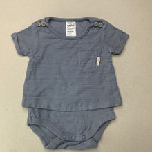 Load image into Gallery viewer, Boys Anko, blue organic cotton romper, EUC, size 0000,  