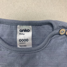 Load image into Gallery viewer, Boys Anko, blue organic cotton romper, EUC, size 0000,  