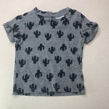 Load image into Gallery viewer, Boys Baby Berry, grey t-shirt / top, cacti, EUC, size 000,  