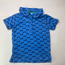 Load image into Gallery viewer, Boys Pumpkin Patch, blue cotton polo shirt top, GUC, size 00,  