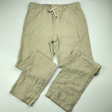 Load image into Gallery viewer, Boys Anko, linen / cotton pants, elasticated, Inside leg: 57.5cm, FUC, size 10,  