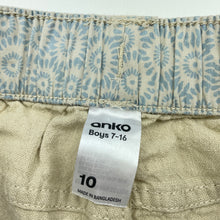 Load image into Gallery viewer, Boys Anko, linen / cotton pants, elasticated, Inside leg: 57.5cm, FUC, size 10,  