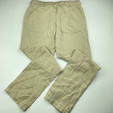 Load image into Gallery viewer, Boys Anko, linen / cotton pants, elasticated, Inside leg: 57.5cm, FUC, size 10,  