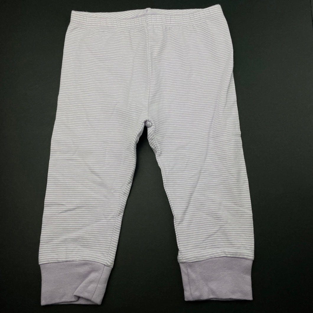 Girls Target, purple stripe stretchy leggings / bottoms, GUC, size 1,  