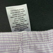 Load image into Gallery viewer, Girls Target, purple stripe stretchy leggings / bottoms, GUC, size 1,  