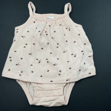 Girls Anko, organic cotton blend summer romper, EUC, size 000,  