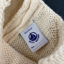 Load image into Gallery viewer, Girls Petit Bateau, knitted wool / cotton short sleeve dress, EUC, size 0, L: 41cm