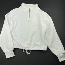 Load image into Gallery viewer, Girls KID, white fleece lined sweater / jumper, FUC, size 12,  