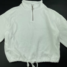 Load image into Gallery viewer, Girls KID, white fleece lined sweater / jumper, FUC, size 12,  