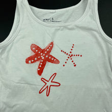 Load image into Gallery viewer, Girls Anko, white cotton singlet top, FUC, size 5,  