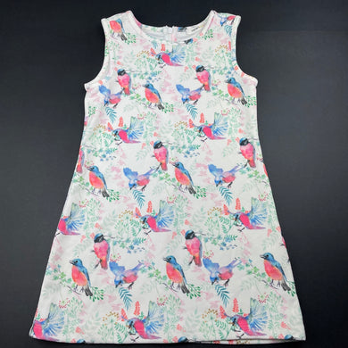 Girls Koton Kids, lightweight dress, birds, GUC, size 4-5, L: 53cm