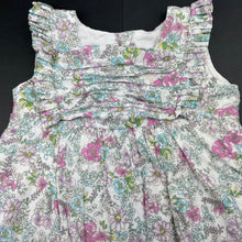 Load image into Gallery viewer, Girls Bebe by Minihaha, lined lightweight floral cotton dress, FUC, size 1, L: 43cm