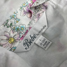 Load image into Gallery viewer, Girls Bebe by Minihaha, lined lightweight floral cotton dress, FUC, size 1, L: 43cm