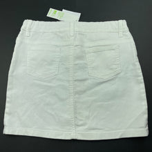 Load image into Gallery viewer, Girls Anko, white stretch denim skirt, adjustable, L: 33.5cm, NEW, size 12,  