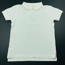 Load image into Gallery viewer, Boys Country Road, white cotton polo shirt top, marks on back, FUC, size 5,  