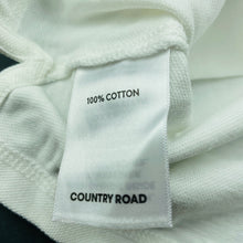 Load image into Gallery viewer, Boys Country Road, white cotton polo shirt top, marks on back, FUC, size 5,  