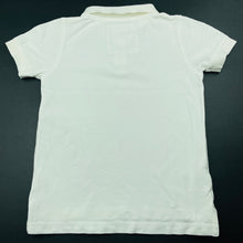 Load image into Gallery viewer, Boys Country Road, white cotton polo shirt top, marks on back, FUC, size 5,  