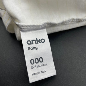 unisex Anko, cotton singlet top, EUC, size 000,  
