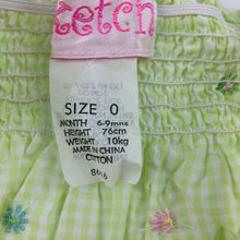 Load image into Gallery viewer, Girls Sketch, green gingham summer / party dress, GUC, size 0