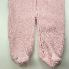 Load image into Gallery viewer, Girls Winkin &amp; Blinkin, vintage fleece zip coverall / romper, light marks neck &amp; cuffs, FUC, size 1,  