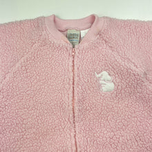 Load image into Gallery viewer, Girls Winkin &amp; Blinkin, vintage fleece zip coverall / romper, light marks neck &amp; cuffs, FUC, size 1,  