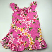 Load image into Gallery viewer, Girls Tropical Eve, authentic Hawaiian cotton dress, armpit to armpit: 31cm, GUC, size 4, L: 55cm