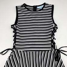 Load image into Gallery viewer, Girls Tilii, black &amp; white stripe party dress, GUC, size 10, L: 67cm