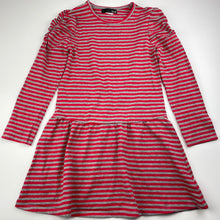 Load image into Gallery viewer, Girls Hail, red &amp; grey stretchy casual dress, no size, armpit to armpit: 32.5cm, GUC, size 6-7, L: 63cm