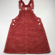 Load image into Gallery viewer, Girls Anko, chunky corduroy cotton overalls dress / pinafore, GUC, size 9, L: 67cm
