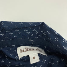 Load image into Gallery viewer, Boys Milkshake, navy cotton short sleeve shirt, EUC, size 8,  