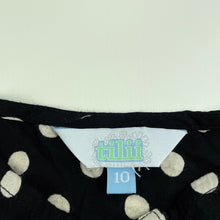 Load image into Gallery viewer, Girls Tilii, black &amp; white spot summer top, GUC, size 10,  
