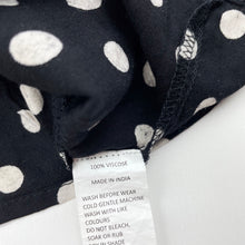 Load image into Gallery viewer, Girls Tilii, black &amp; white spot summer top, GUC, size 10,  