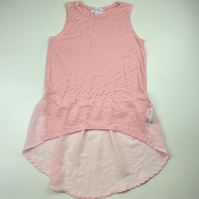 Girls Boho Babe, pink stretchy hi-lo top, EUC, size 10,  