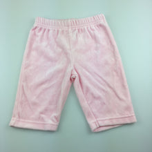 Load image into Gallery viewer, Girls Target, pink velour pants / bottoms, elasticated, GUC, size 00