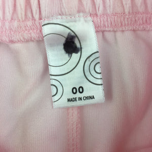 Girls Target, pink velour pants / bottoms, elasticated, GUC, size 00