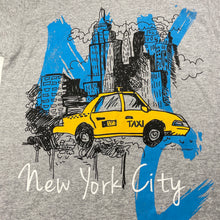 Load image into Gallery viewer, Boys Delta, grey t-shirt / top, New York, L: 47cm, armpit to armpit: 34cm, EUC, size 6-7,  