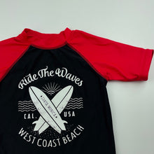 Load image into Gallery viewer, Boys Wave Zone, short sleeve rashie / swim top, EUC, size 3,  