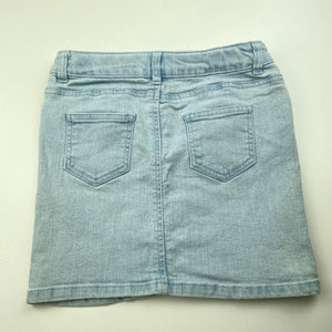 Girls CLothing & Co, blue stretch denim skirt, adjustable, L: 30cm, FUC, size 9,  