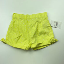 Load image into Gallery viewer, Girls Dymples, lightweight cotton shorts, elasticated, NEW, size 1,  
