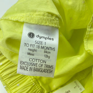Girls Dymples, lightweight cotton shorts, elasticated, NEW, size 1,  