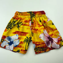 Load image into Gallery viewer, Boys Hand Made, colourful lightweight board shorts, elasticated, GUC, size 1,  