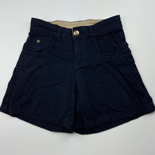 Load image into Gallery viewer, Girls Woolworths, navy stretch cotton shorts, W: 29cm across, EUC, size 8-9,  